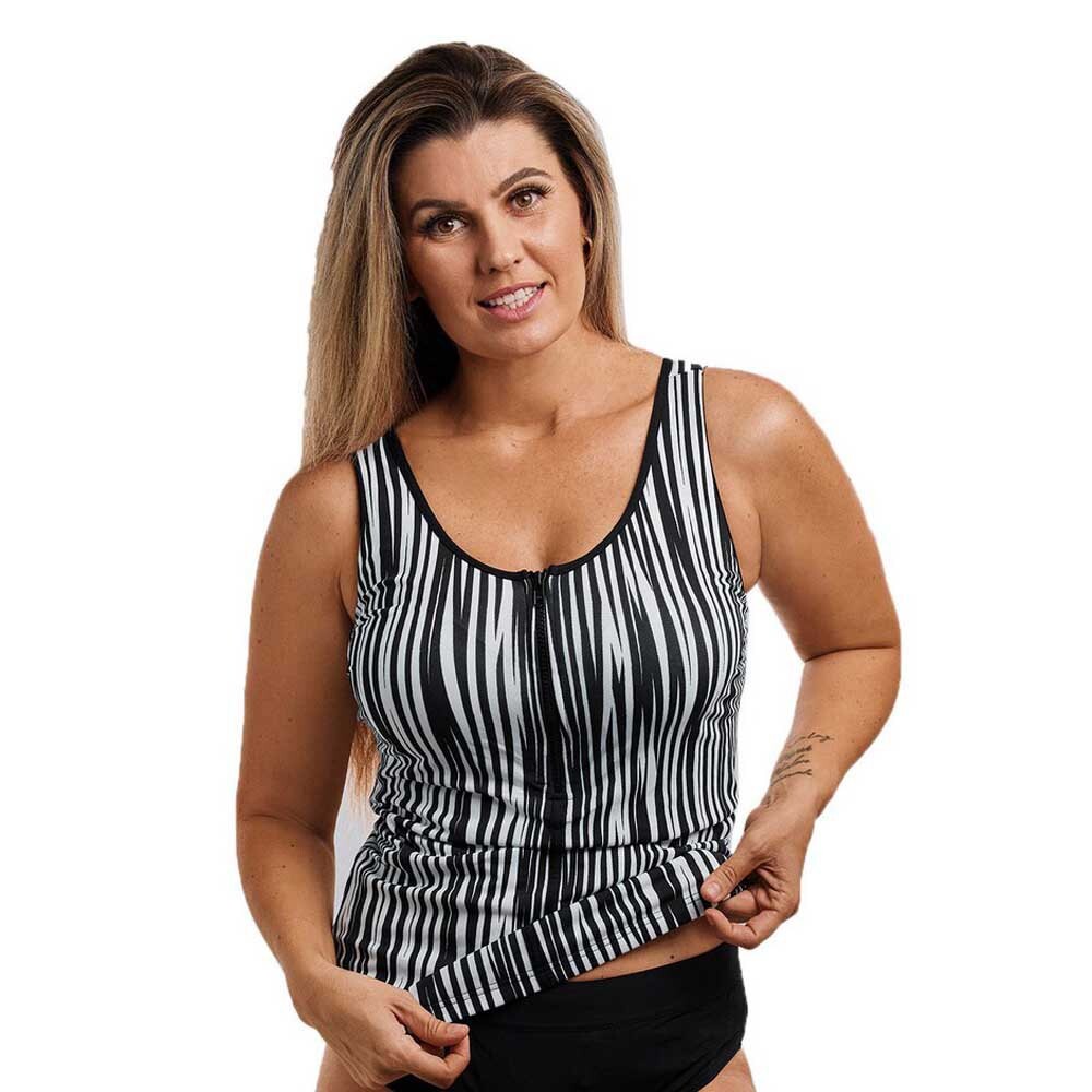 

Топ Funkita Zip Front Tankini, черный