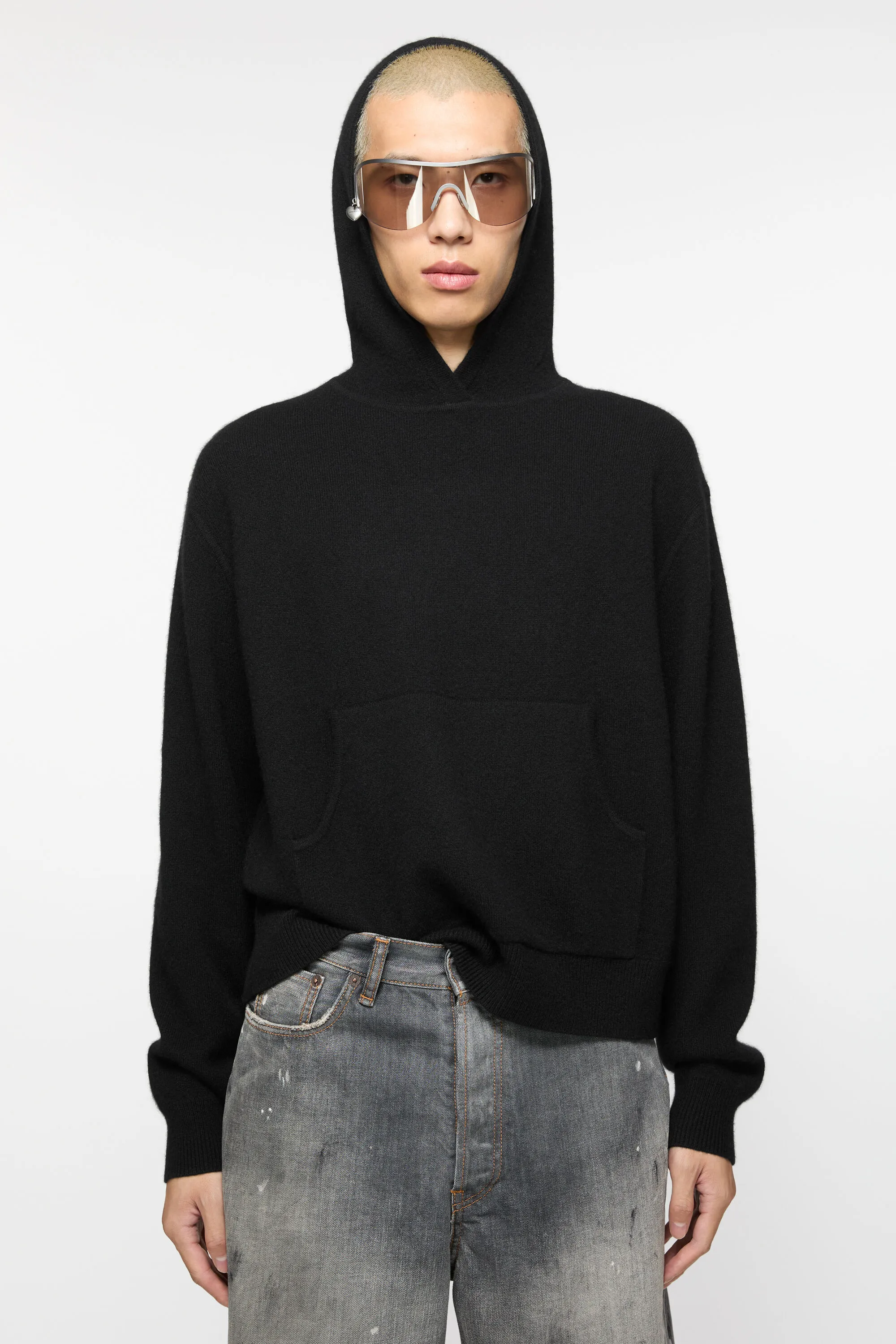 

Кашемировая толстовка с капюшоном Acne Studios, Black