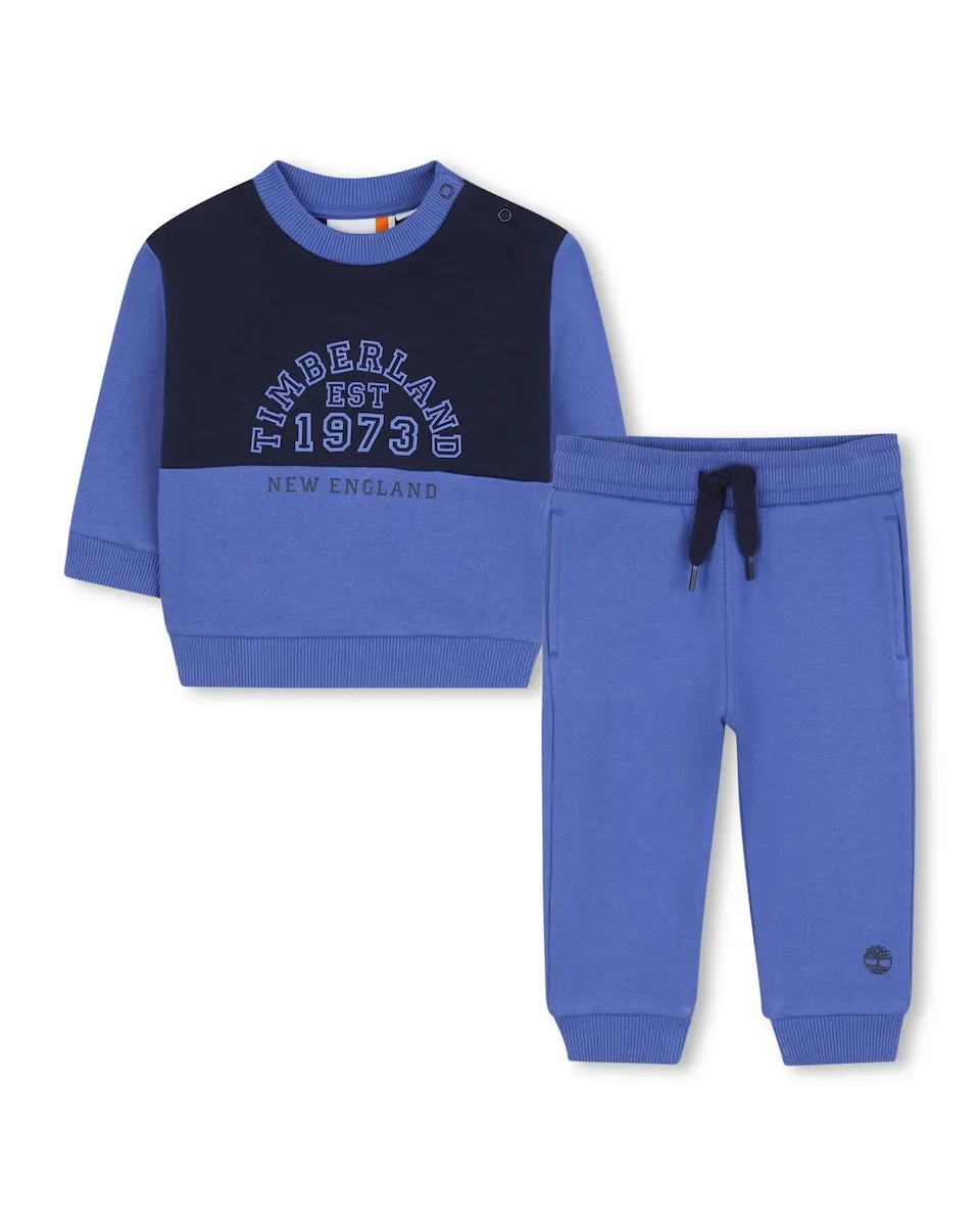 

Комплект для малыша синего цвета с длинными рукавами Timberland