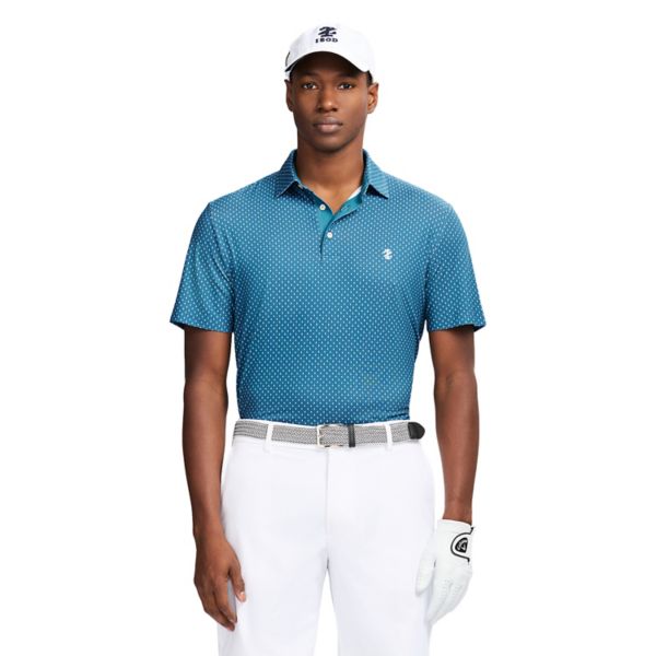 

Мужское поло Swingflex Elite с коротким рукавом Izod, цвет blue ditsy