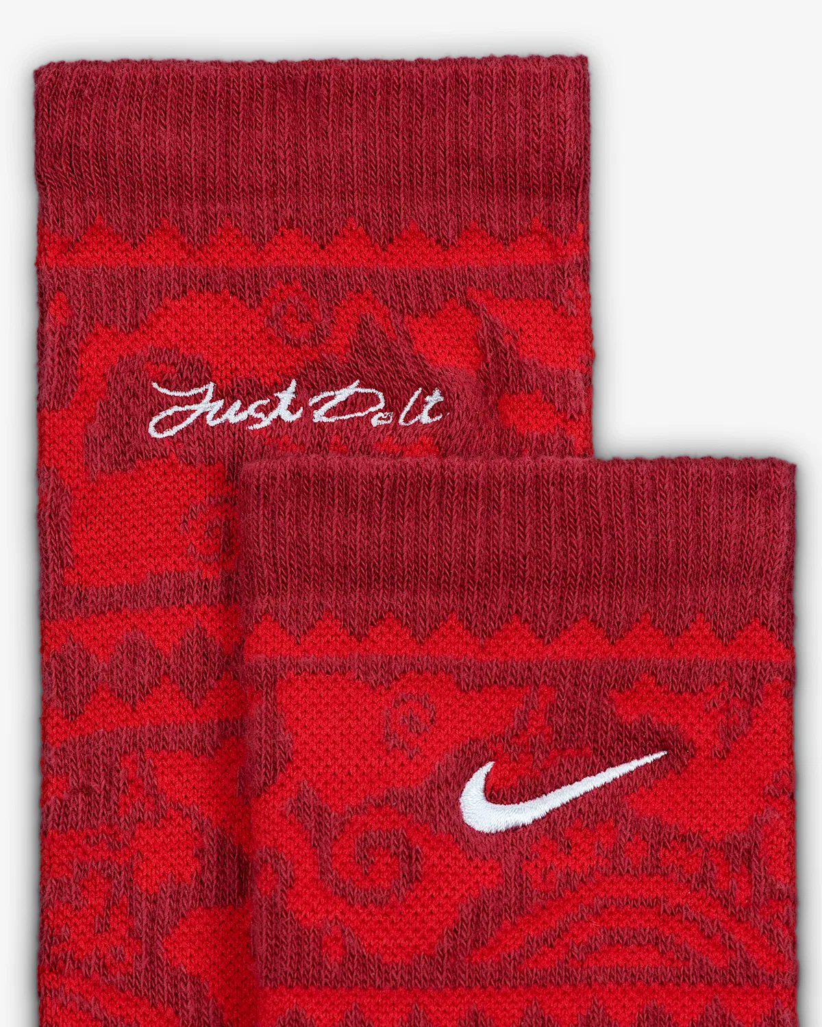 Носки Nike Everyday Plus "Lunar New Year" с мягкой подкладкой (1 пара), Team Crimson/University Red/Metallic Silver — фото 4