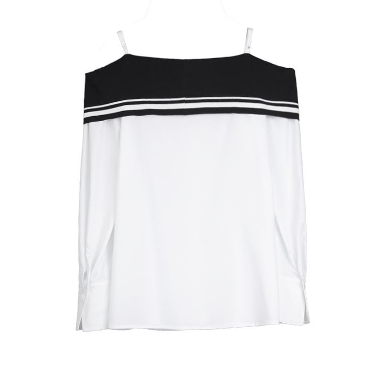 

ELLE Рубашка Women's White Boat neck Moderate