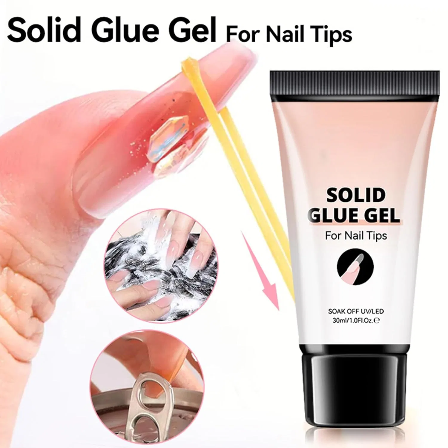 Твердый гель для натуральных и искусственных ногтей 30 мл Generisch — фото 2