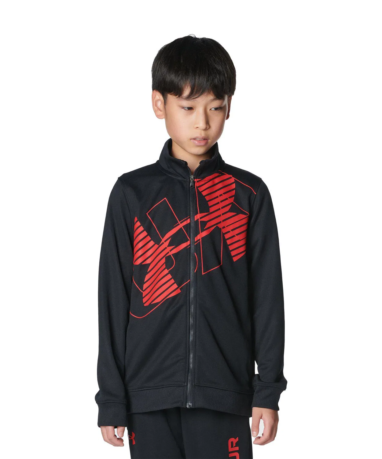 Детская куртка UA Track Jacket, полиэстер, чёрная