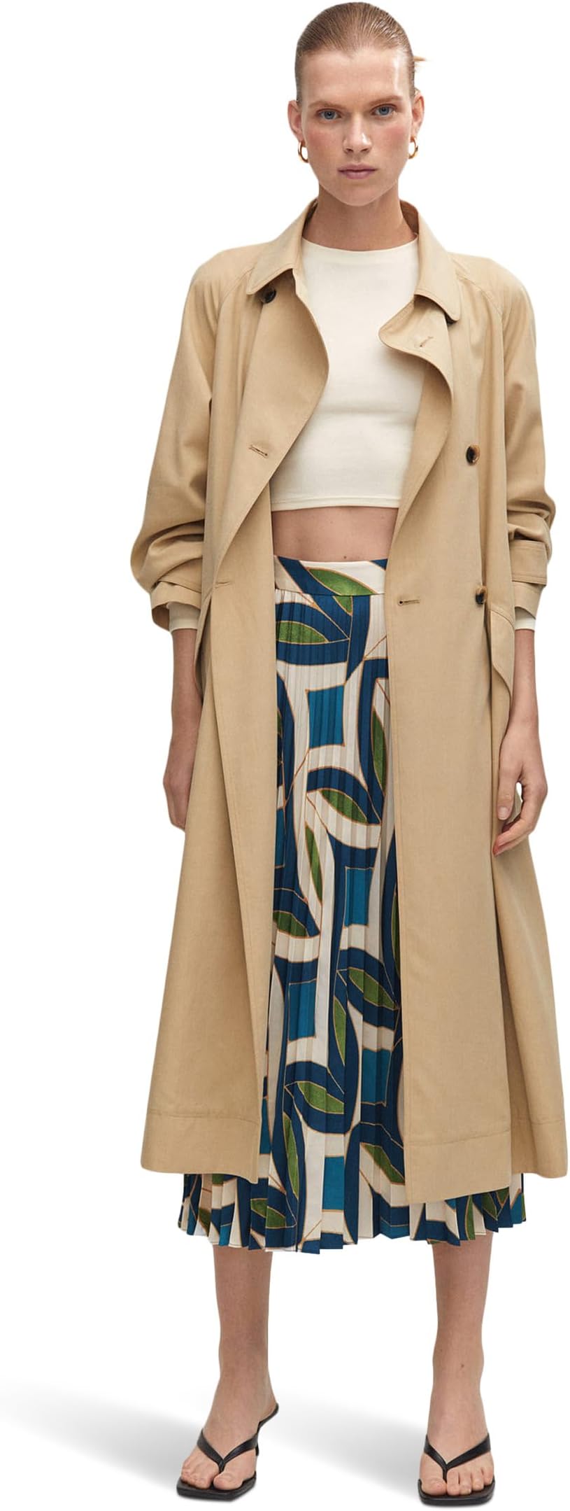 

Юбка MANGO Quanti Skirt, синий