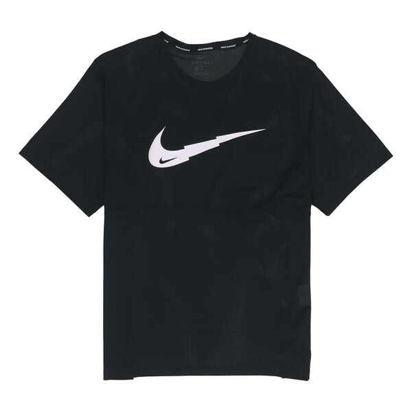 

Футболка быстросохнущие дышащие сетчатые спортивные с коротким рукавом Nike, черный