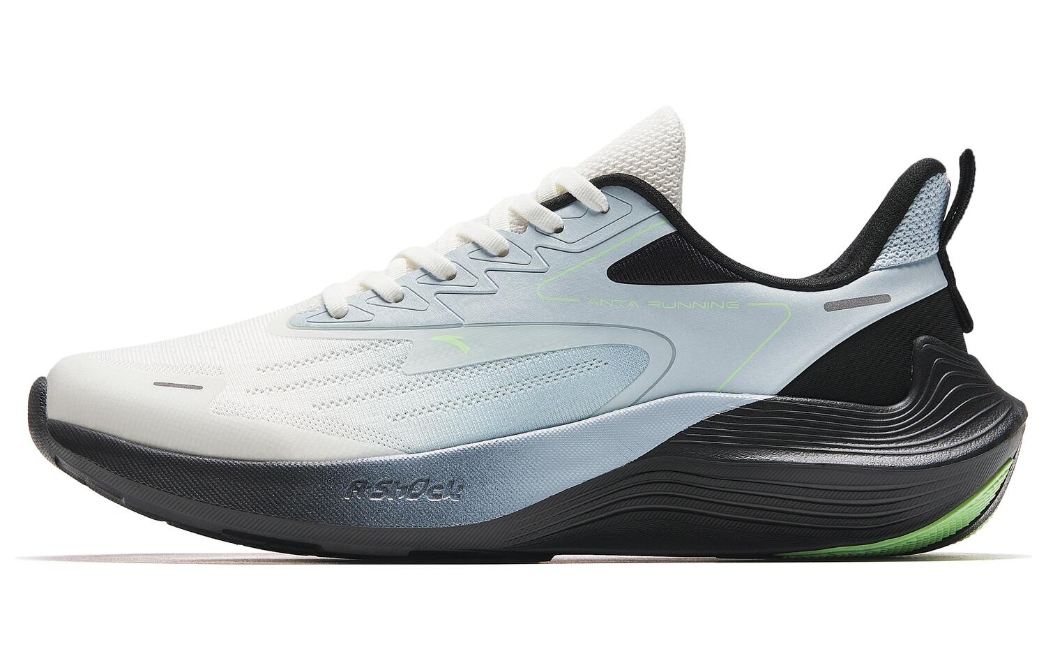 

ANTA Кроссовки для бега Stinger Slip Resistant, Abrasion Resistant, Lightweight Low top, мужские, бело-сине-черные