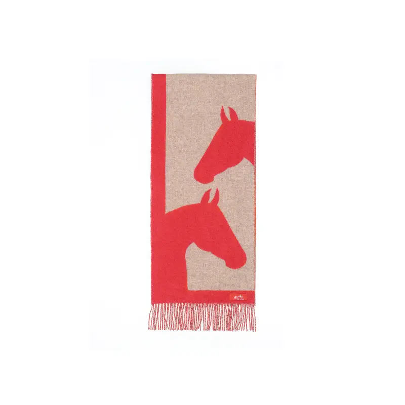 

HERMES Вязаный шарф женский красный, Red