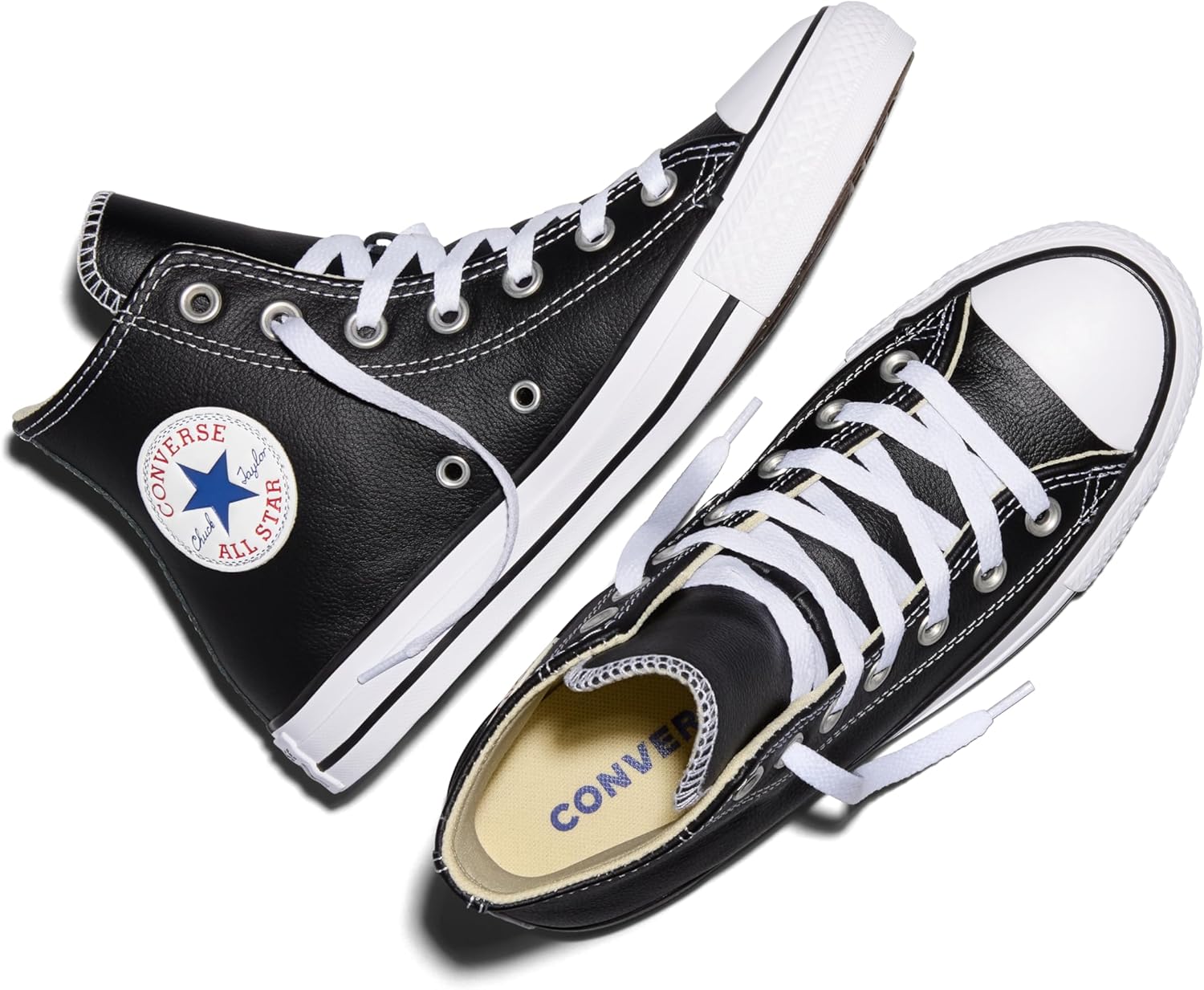 Кроссовки Converse Unisex Adult Chuck Taylor All Star с высоким кожаным верхом, черный — фото 4