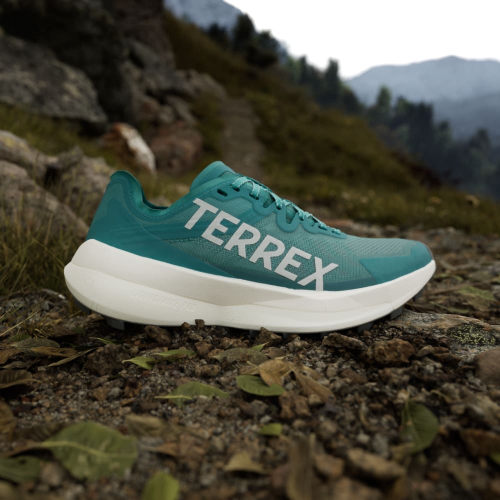 Кроссовки Adidas Terrex Agravic Speed Trail Running Shoes, цвет Pure Teal/Grey One/Semi Flash Aqua — фото 2