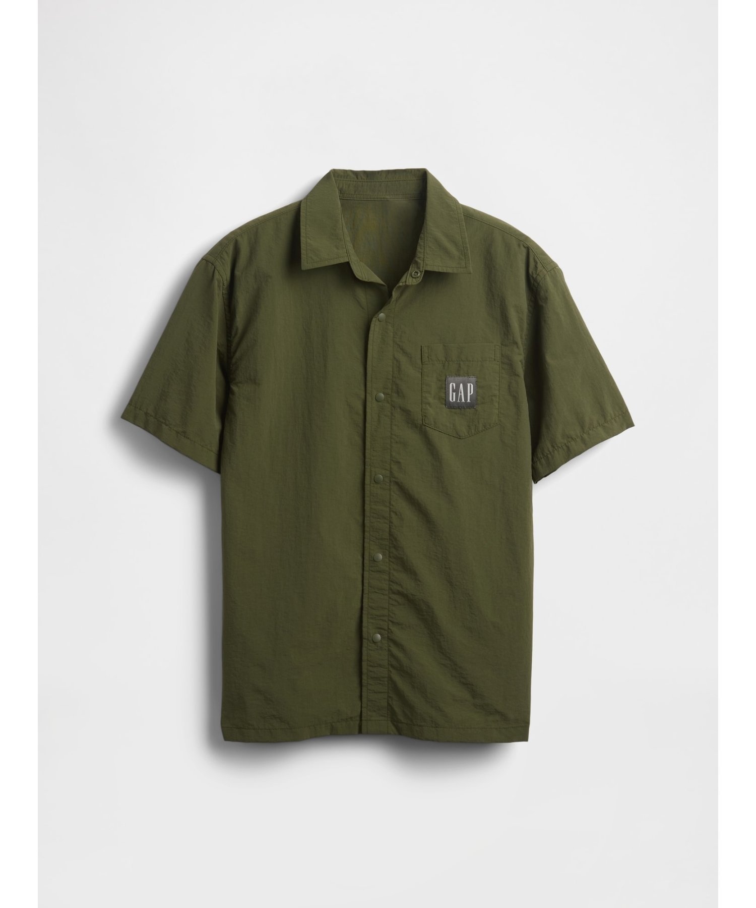 (K) 100% переработанная нейлоновая футболка свободного кроя (детская) GAP, ARMY_JACKET_GREEN — фото 3