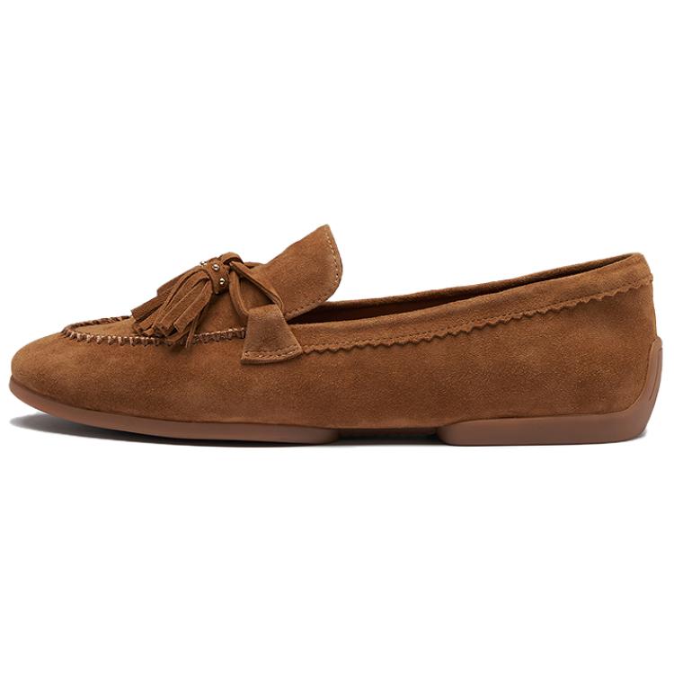 LE SAUNDA Лоферы женские молочный чай абрикос/туманный коричневый, цвет Mist Brown CMS