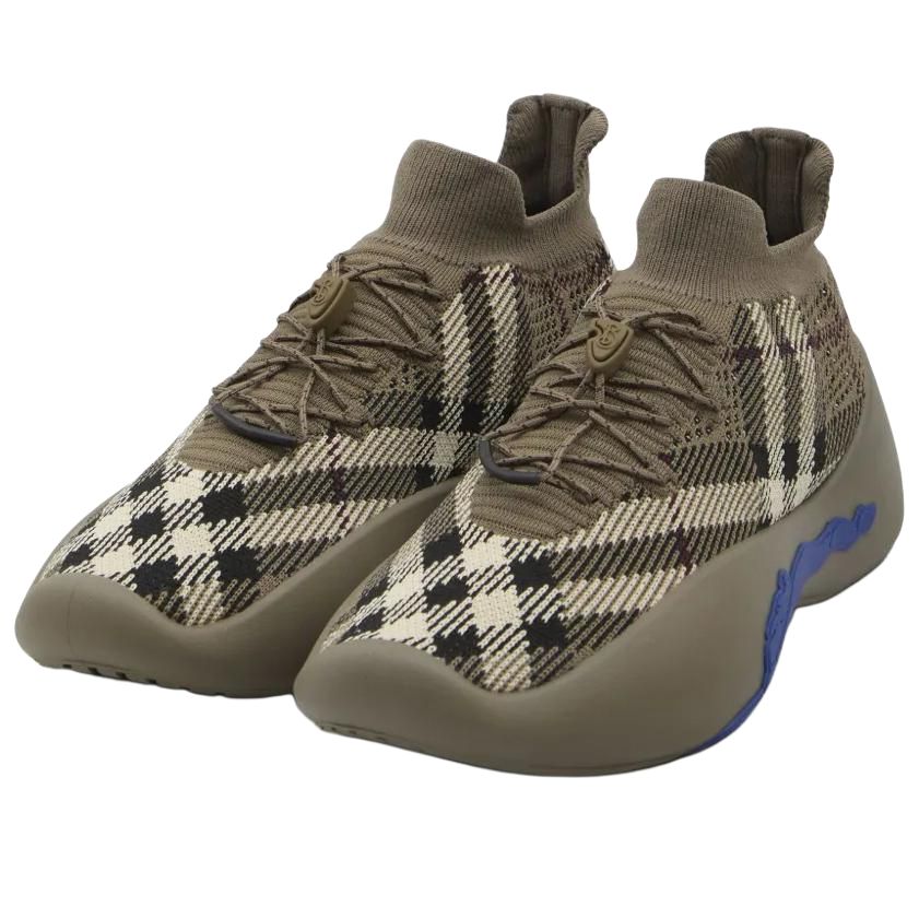 Burberry Кроссовки Neptune Polyester Low top Casual мужские Olive — фото 4