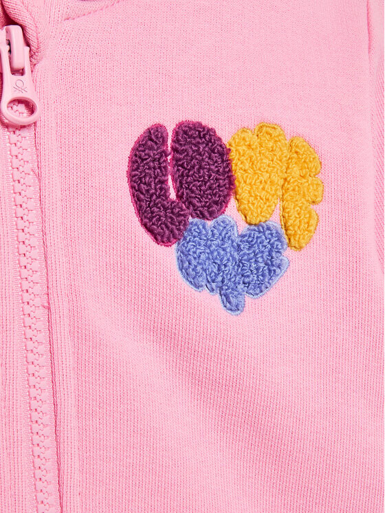 Толстовка обычного кроя United Colors Of Benetton, розовый — фото 3