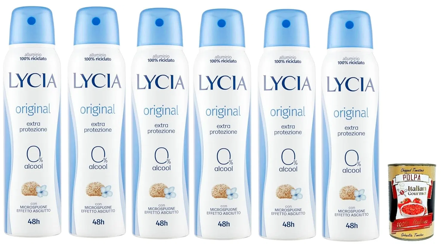 Дезодорант Lycia Original Dry Effect 48H 6 x 150 мл Italian Gourmet E.R.