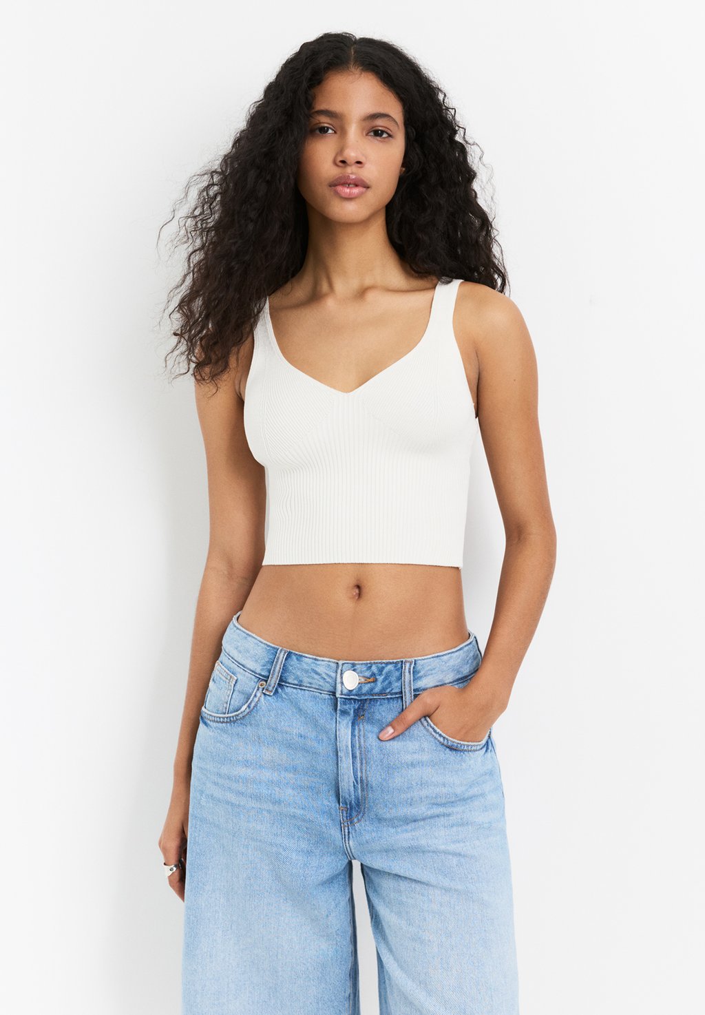 

Топ PULL&BEAR, бежевый