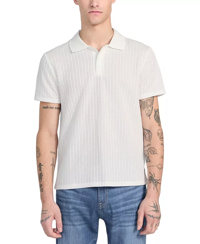 

Мужская текстурированная трикотажная поло Dario GUESS, красный