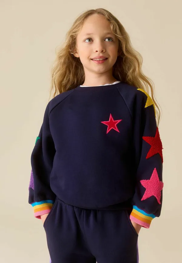 Спортивный костюм joggers heart set Little Bird, Navy Boucle Stars — фото 4
