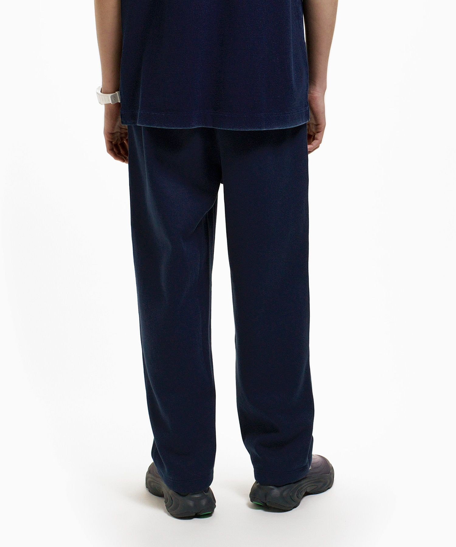 Большие спортивные штаны из пике / спортивные брюки LACOSTE, Navy — фото 3