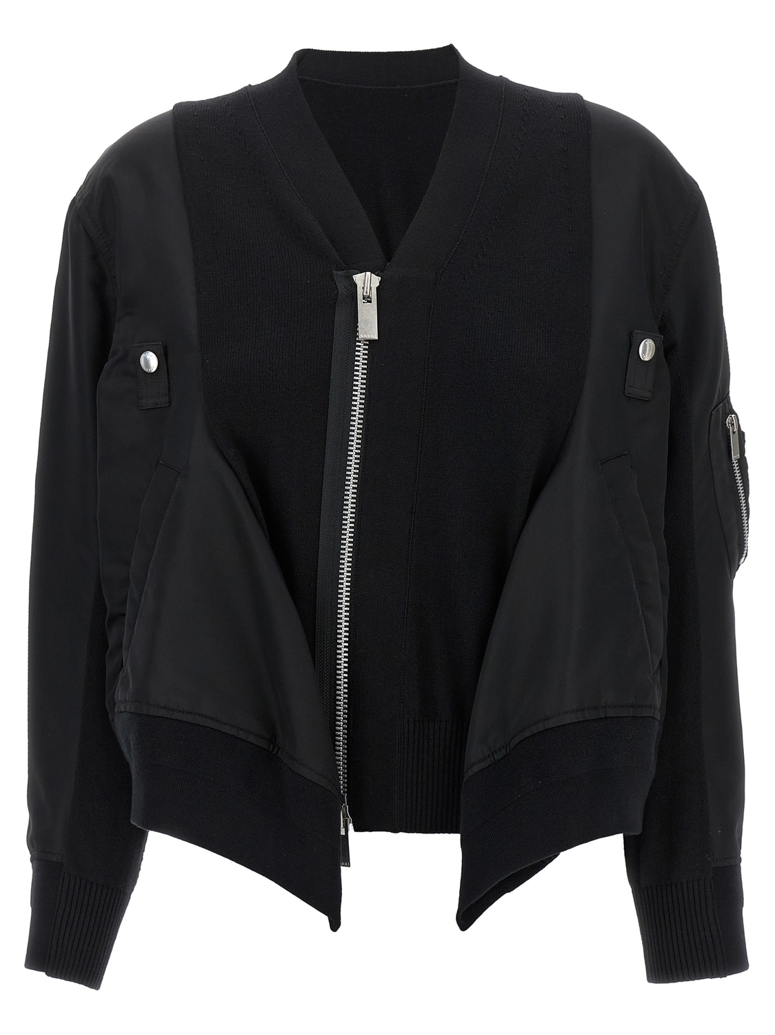 

Кардиган с вставками из нейлона SACAI, черный
