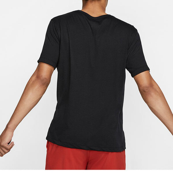 Футболка dri-fit breathe juicing training quick dry short sleeved male black Nike, черный — фото 4