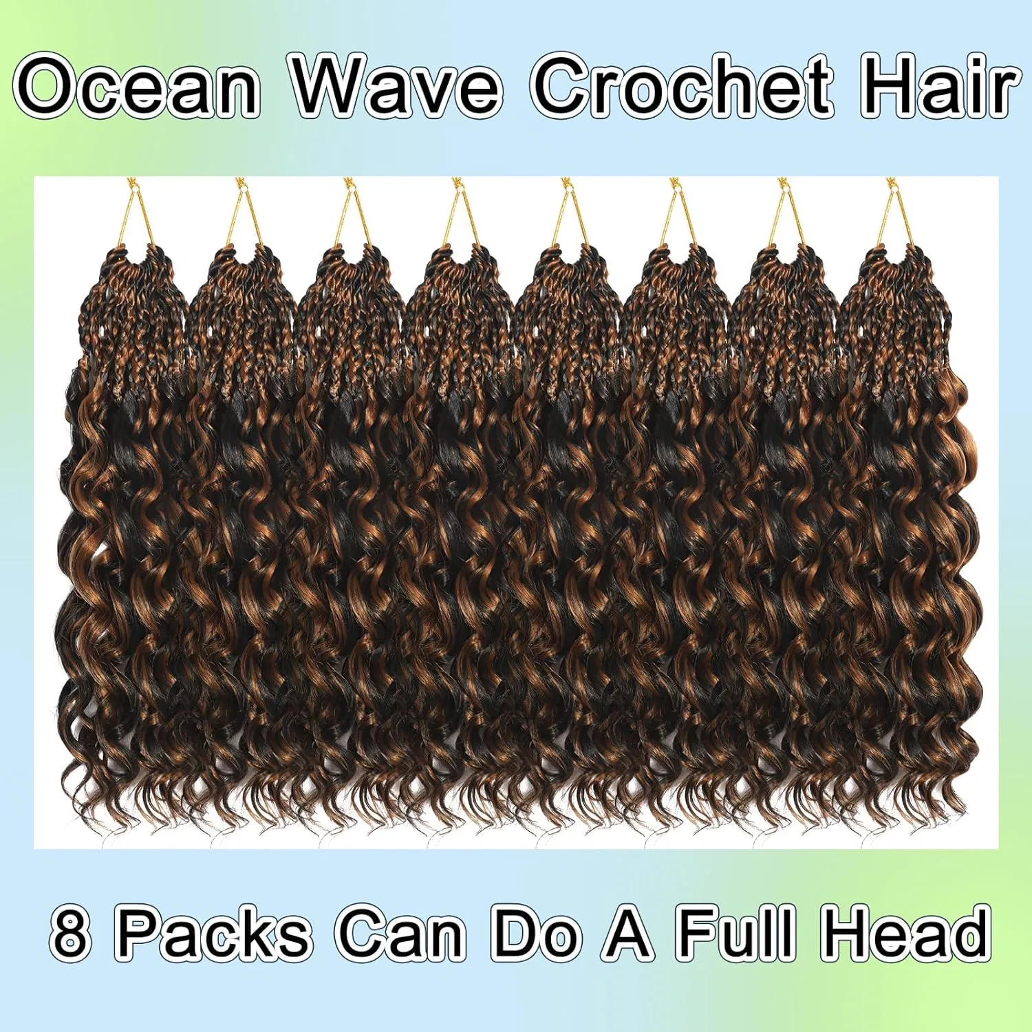 Наращивание волос Ocean Wave Crochet Hair Flwai, 1B/H30 — фото 4