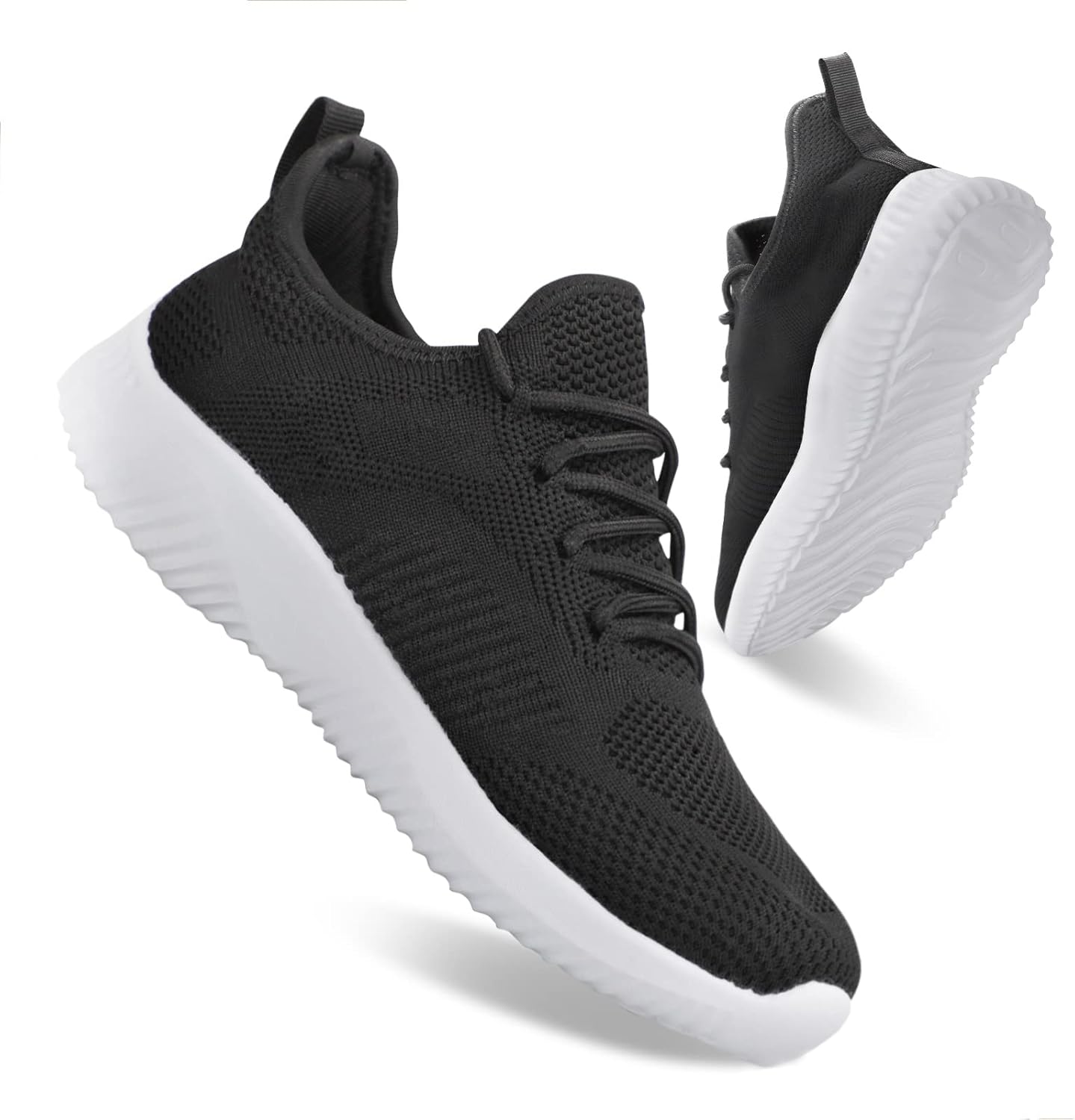 

Кроссовки Flysocks для мужчин с легкой посадкой, нескользящие кроссовки, легкие дышащие сетчатые кроссовки для повседневной носки, тенниса, бега и ходьбы, черный