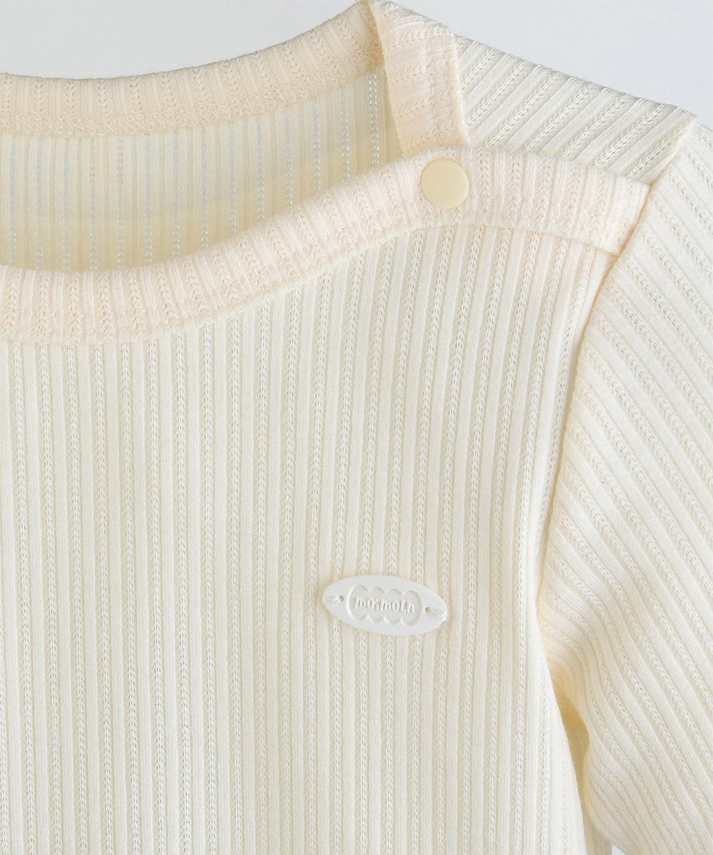 Боди с длинными рукавами и перфорацией Pison Eyelet Moimoln, L/Yellow — фото 3