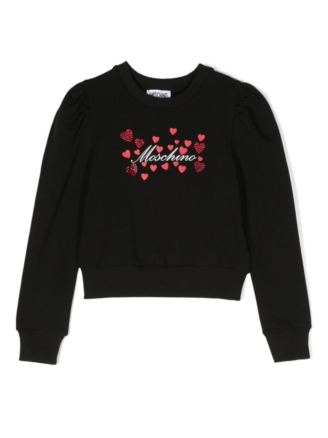 

Moschino Kids толстовка в рубчик с логотипом, черный