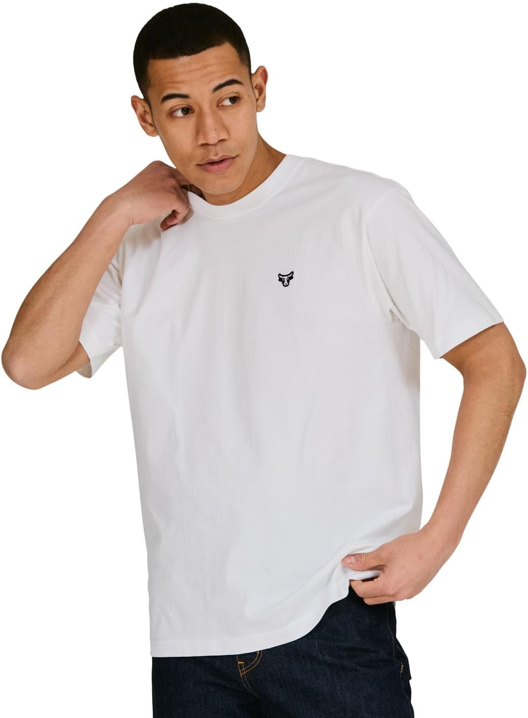 

Мужская футболка Hanes H8-T301 Beefy, короткий рукав, круглый вырез, 100% хлопок, бесшовный дизайн, без этикетки, 1 штука, белый