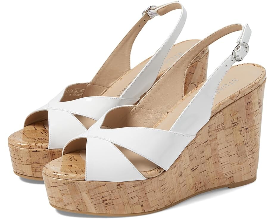 

Туфли Stuart Weitzman Carmen Wedge, белый