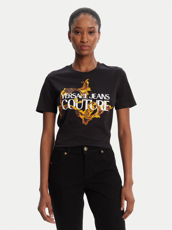 

Футболка regular fit 79HAHE06 CJ00E Versace Jeans Couture, чёрный
