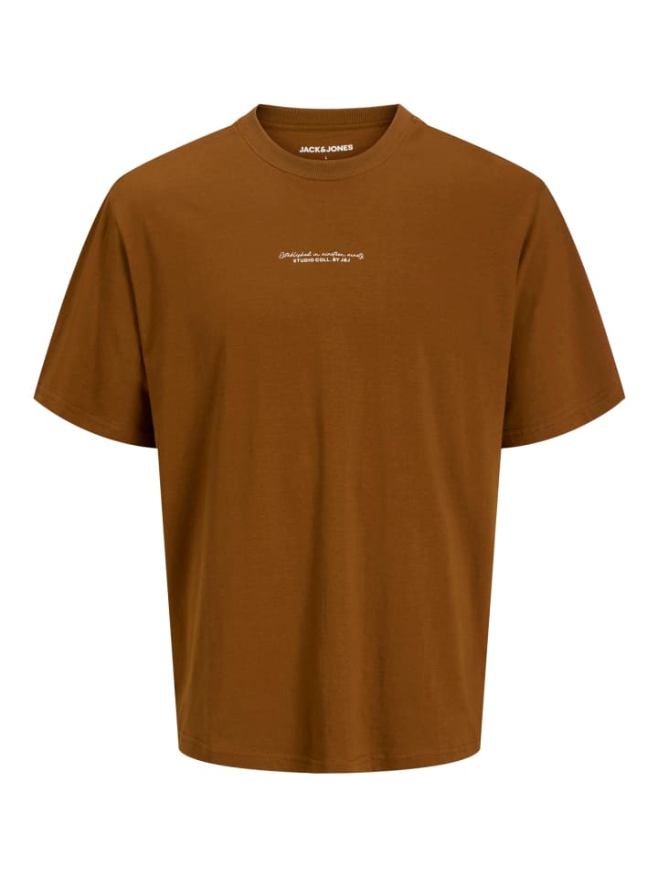 

Футболка Рикки коричневого цвета Jack & Jones, Коричневый, Футболка Рикки коричневого цвета Jack & Jones