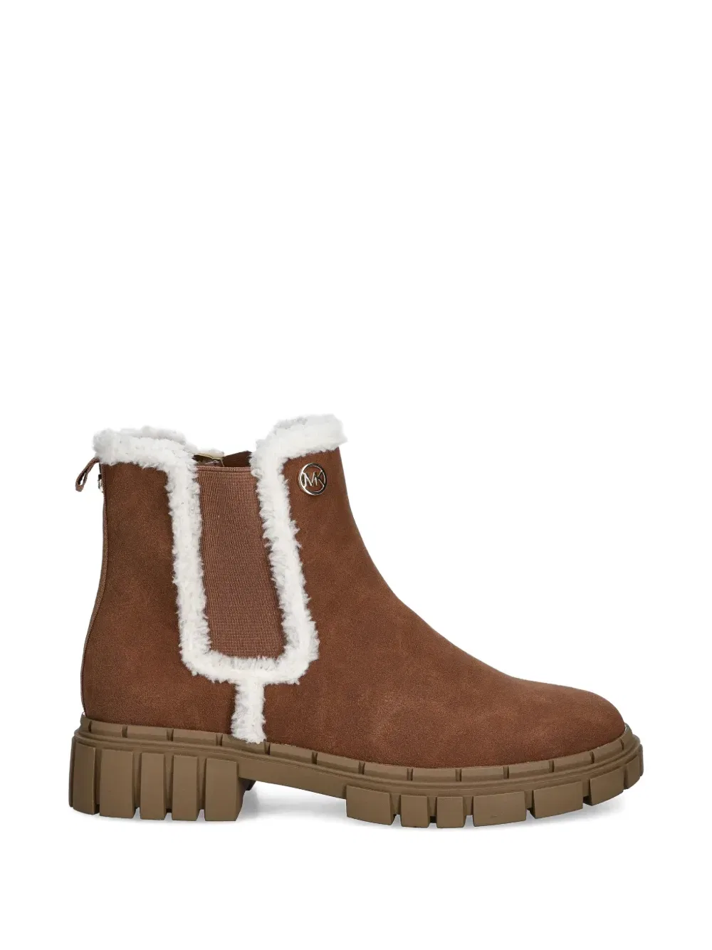 Сапоги на молнии из овчины Michael Kors Kids, коричневый — фото 2