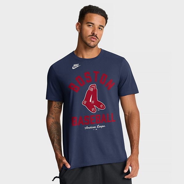 

Мужская футболка boston red sox cooperstown collection в темно-синем цвете Nike