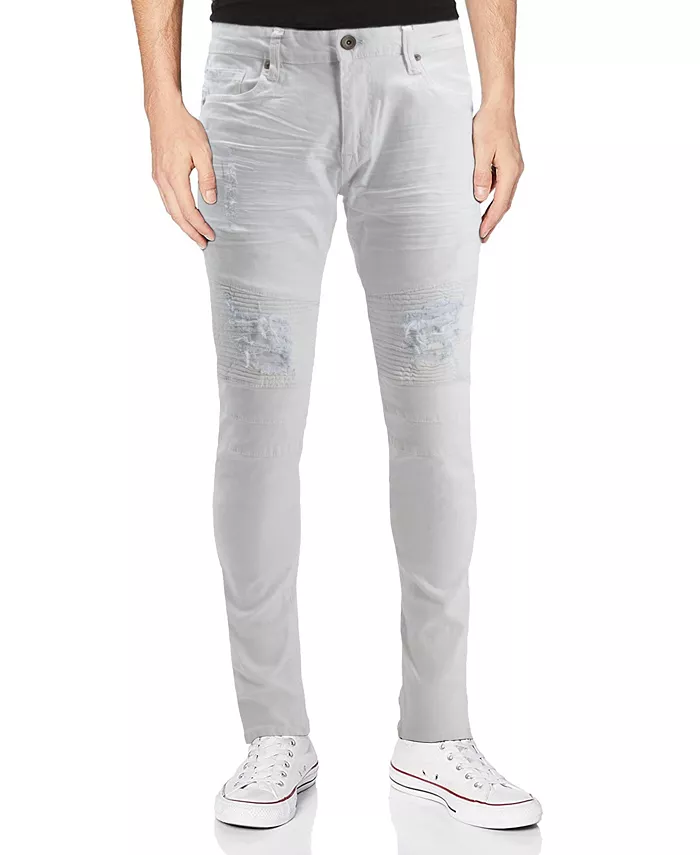 

Мужские джинсы Rawx Slim Fit с мотодеталями и эффектом растяжки X-Ray, белый