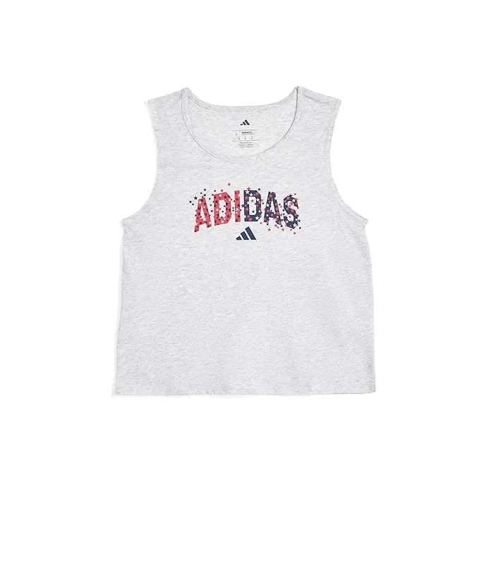 Футболка с принтом Swing Tank Adidas Kids, Grey/Multi