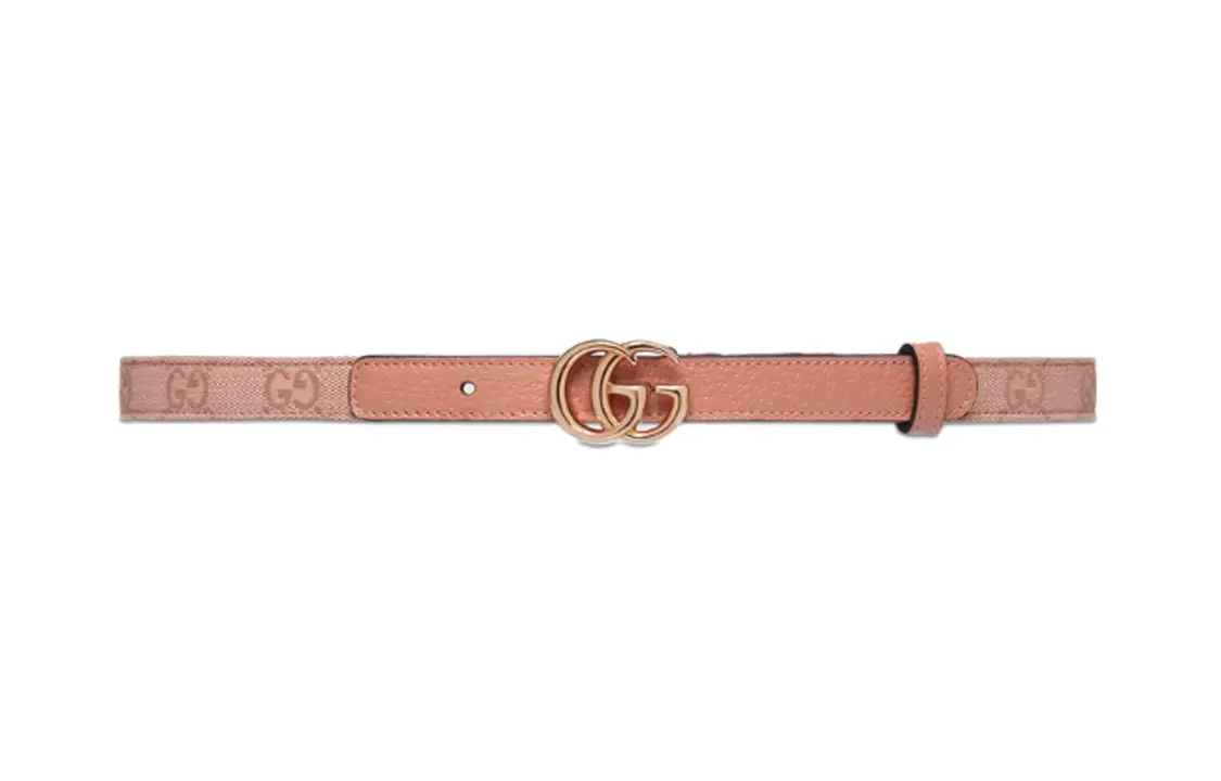 

GUCCI Ремень Double G с пряжкой, кожаный, женский, розовый, ширина: 2CM