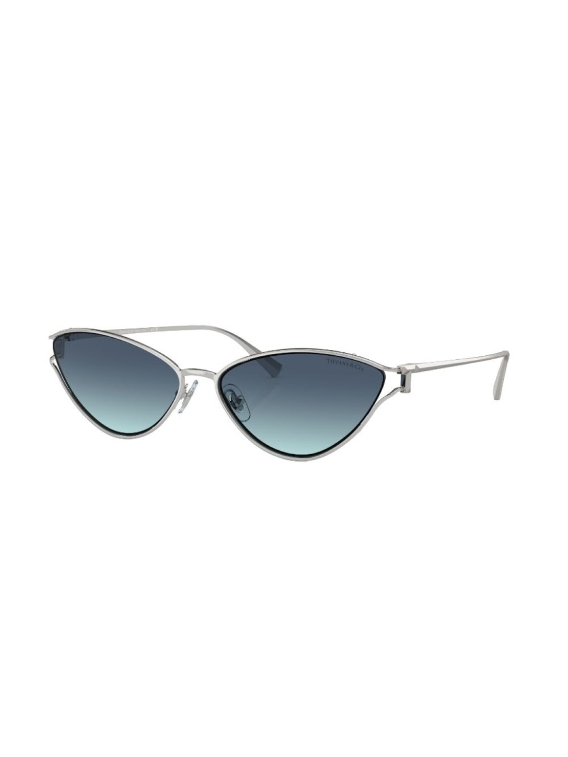 Tiffany & Co Eyewear солнцезащитные очки в оправе 'кошачий глаз', серебристый — фото 2