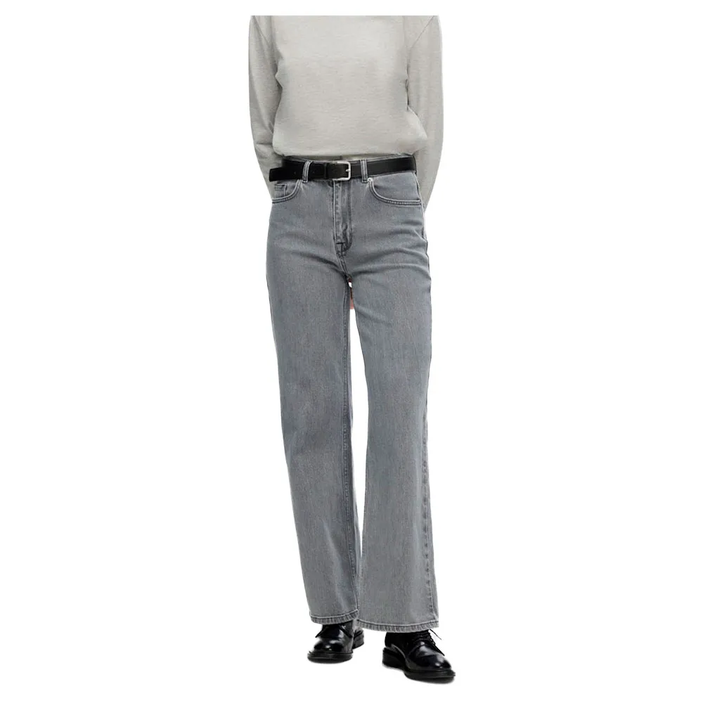 

Джинсы Selected Alice Wide Leg Long Eloise high waist, серый