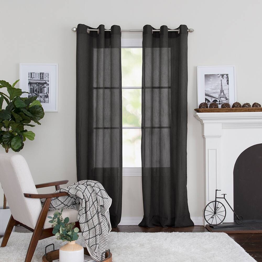 

Шторы Miller Preston Grommet Top, 1-панельная оконная штора Miller Curtains, черный