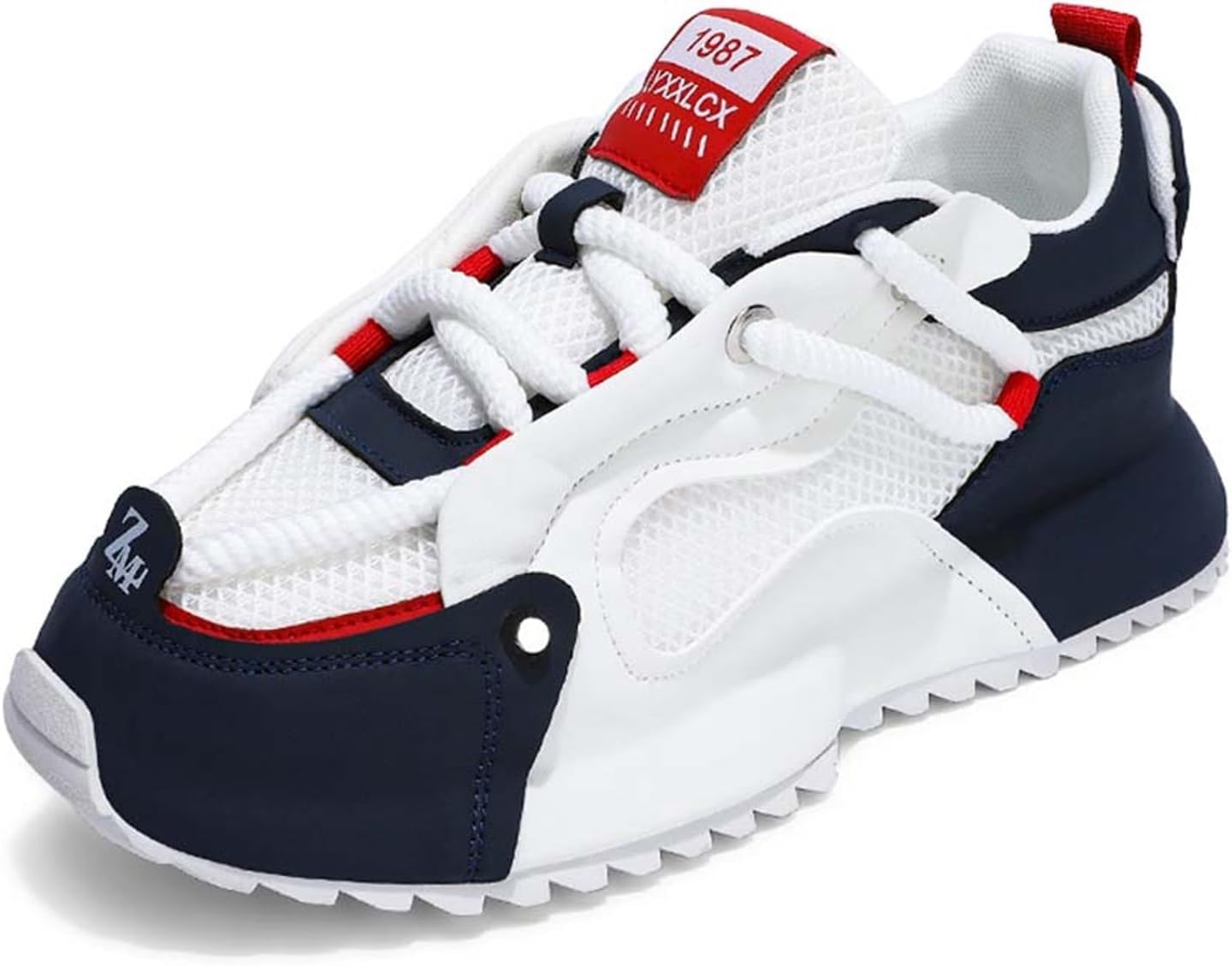 

Мужские модные кроссовки на шнуровке, легкие прогулочные повседневные туфли, сетчатые дышащие беговые кроссовки для активного отдыха Generic, синий