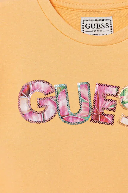 Платье мини оранжевое Guess — фото 3
