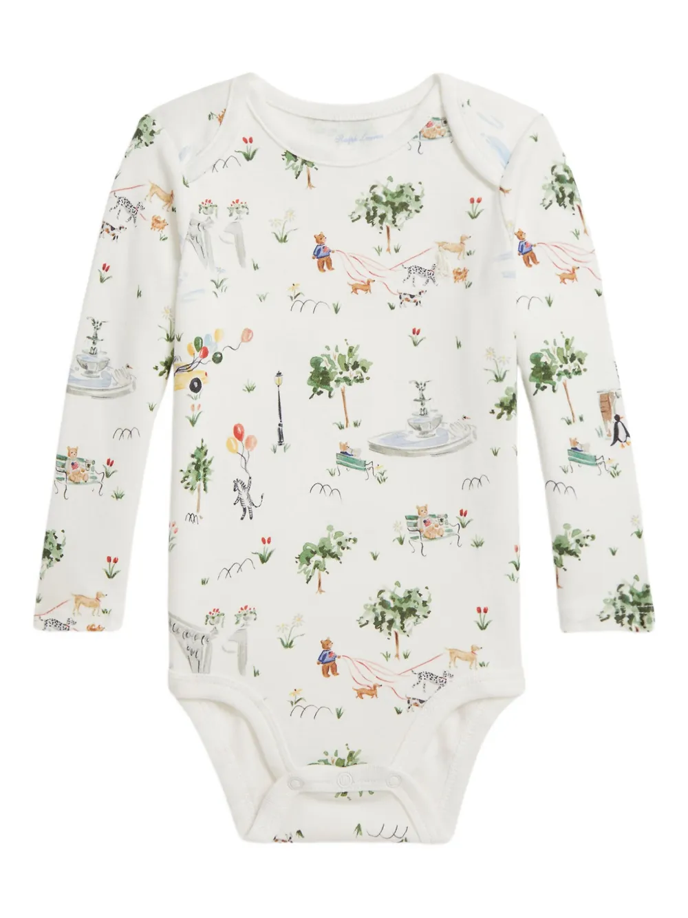 

Боди с принтом POLO RALPH LAUREN KIDS, белый