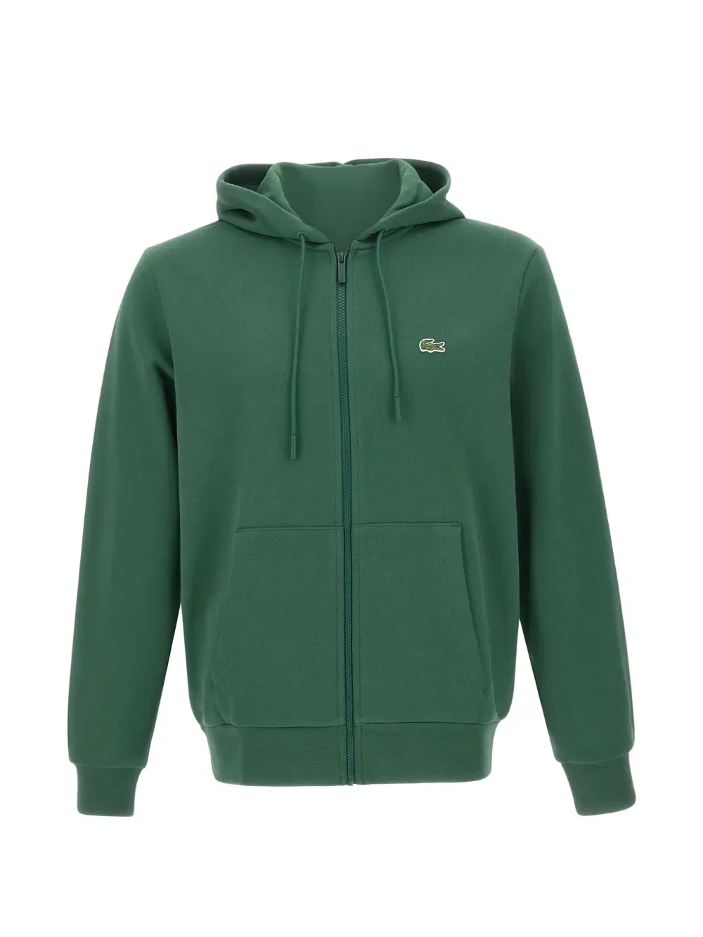 Толстовка на молнии с нашивкой и логотипом Lacoste, зеленый