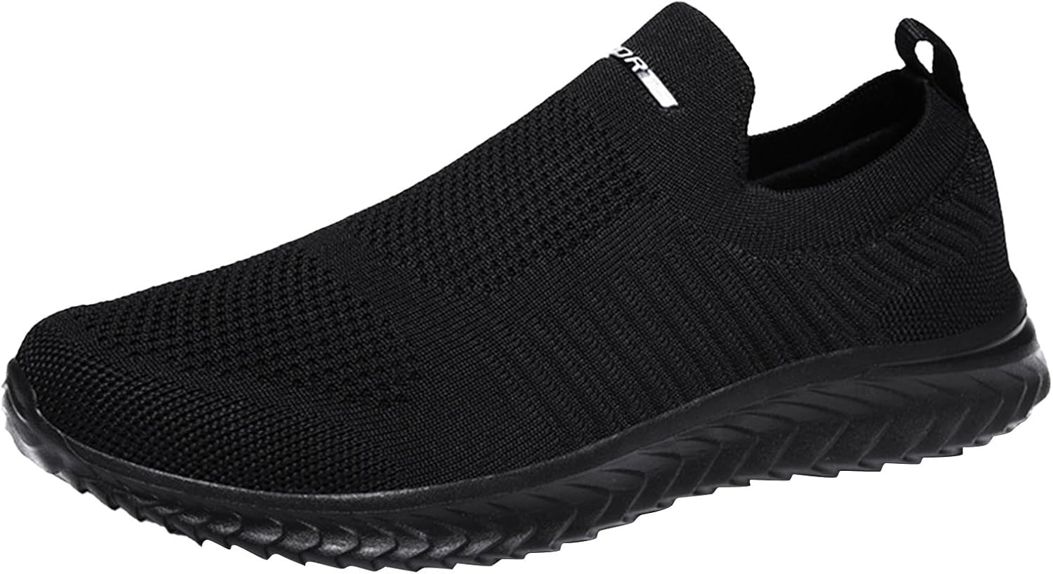 

Мужские кроссовки слипоны для ходьбы, сетчатые, дышащие, с амортизацией, для тенниса и спорта, легкие, с нескользящей подошвой, для тренировок и бега Generic, черный