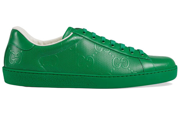 Кроссовки ace series g printing sports shoe 'green' Gucci, зеленый — фото 2