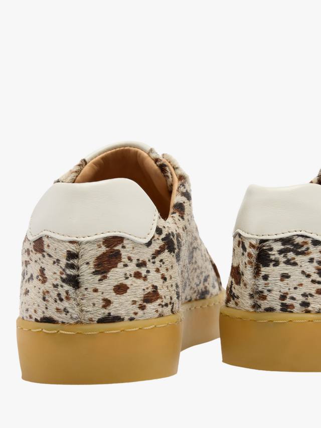 Тренеры Pear Calf Hair без шнурков на тонкой подошве Russell & Bromley, Brown — фото 3