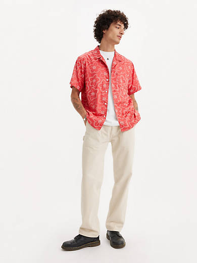 

555 Свободные прямые мужские джинсы Utility Levi's, цвет Ecru Goods - White - Non-Stretch
