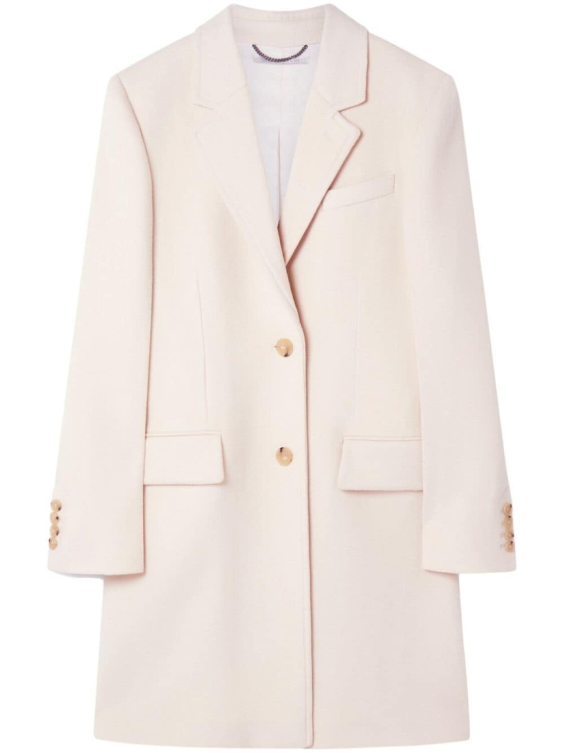 

Stella McCartney шерстяное однобортное пальто, нейтральный цвет